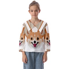 Cardigan Corgi Face Kids  Sailor Shirt by wagnerps