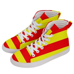 Aust Agder Flag Men s Hi-top Skate Sneakers by tony4urban