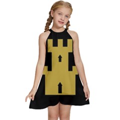 Finnmark Flag Kids  Halter Collar Waist Tie Chiffon Dress by tony4urban