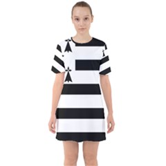 Brittany Flag Sixties Short Sleeve Mini Dress by tony4urban