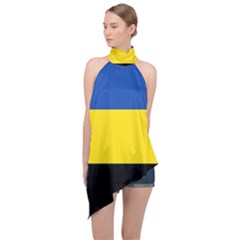 Gelderland Flag Halter Asymmetric Satin Top by tony4urban