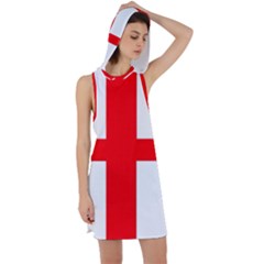 England Racer Back Hoodie Dress by tony4urban