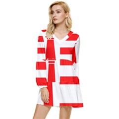 Canton Jura Tiered Long Sleeve Mini Dress by tony4urban