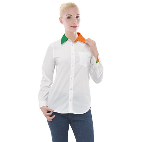 Ireland Women s Long Sleeve Pocket Shirt by tony4urban