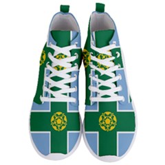 Derbyshire Flag Men s Lightweight High Top Sneakers by tony4urban