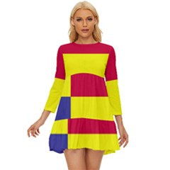 Kosicky Flag Long Sleeve Babydoll Dress by tony4urban