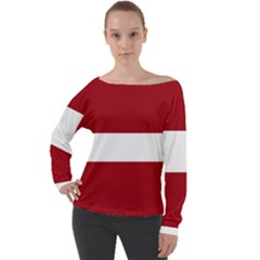 Latvia Off Shoulder Long Sleeve Velour Top by tony4urban