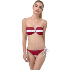 Latvia Twist Bandeau Bikini Set by tony4urban