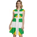 Halaka Flag Cap Sleeve High Waist Dress View1