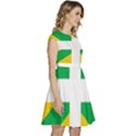 Halaka Flag Cap Sleeve High Waist Dress View3