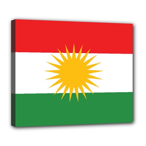 Kurdistan Flag Deluxe Canvas 24  X 20  (stretched) by tony4urban