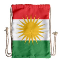 Kurdistan Flag Drawstring Bag (large) by tony4urban