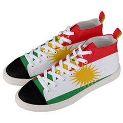 Kurdistan Flag Men s Mid-top Canvas Sneakers by tony4urban