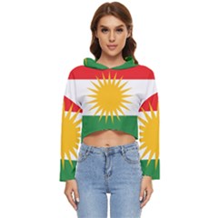 Kurdistan Flag Women s Lightweight Cropped Hoodie by tony4urban