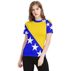 Bosnia And Herzegovina Women s Short Sleeve Rash Guard by tony4urban