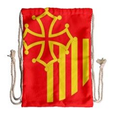 Languedoc Roussillon Flag Drawstring Bag (large) by tony4urban