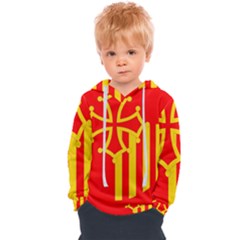 Languedoc Roussillon Flag Kids  Overhead Hoodie by tony4urban