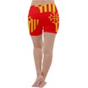 Languedoc Roussillon Flag Lightweight Velour Yoga Shorts View4