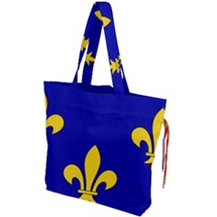 Ile De France Flag Drawstring Tote Bag by tony4urban