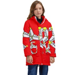 Isle Of Man Kid s Hooded Longline Puffer Jacket by tony4urban