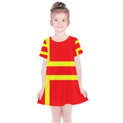 Normandy Flag Kids  Simple Cotton Dress by tony4urban