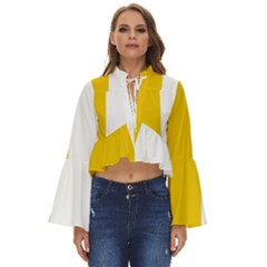 Antrim Flag Boho Long Bell Sleeve Top by tony4urban