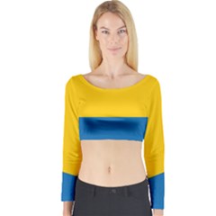 Opolskie Flag Long Sleeve Crop Top by tony4urban