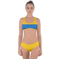 Opolskie Flag Criss Cross Bikini Set by tony4urban