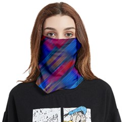 Striped Colorful Abstract Pattern Face Covering Bandana (two Sides) by dflcprintsclothing