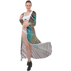 Peacock Maxi Chiffon Beach Wrap by StarvingArtisan