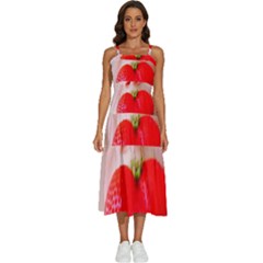 Strawberry Love Sleeveless Shoulder Straps Boho Dress by StarvingArtisan