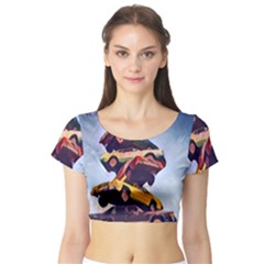 Berwyn Car Kebob Short Sleeve Crop Top by StarvingArtisan