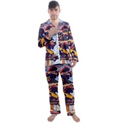 Berwyn Car Kebob Men s Long Sleeve Satin Pajamas Set by StarvingArtisan