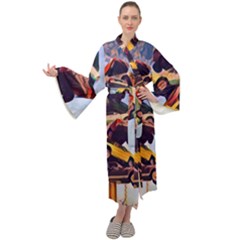 Berwyn Car Kebob Maxi Velour Kimono by StarvingArtisan