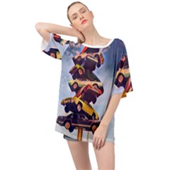 Berwyn Car Kebob Oversized Chiffon Top by StarvingArtisan