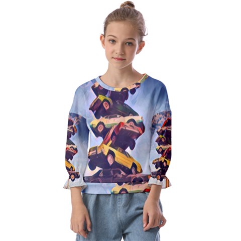 Berwyn Car Kebob Kids  Cuff Sleeve Top by StarvingArtisan