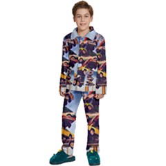 Berwyn Car Kebob Kids  Long Sleeve Velvet Pajamas Set by StarvingArtisan