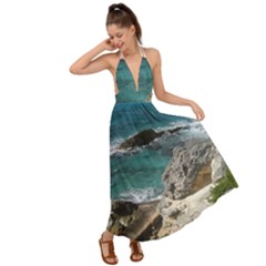 Isla Mujeres Mexico Backless Maxi Beach Dress by StarvingArtisan