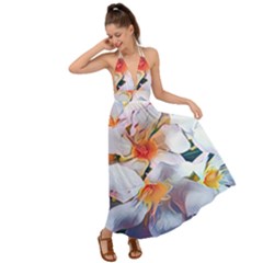 Daisy Painting  Backless Maxi Beach Dress by StarvingArtisan