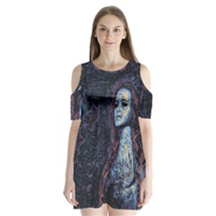 Pavement Lover Shoulder Cutout Velvet One Piece by MRNStudios