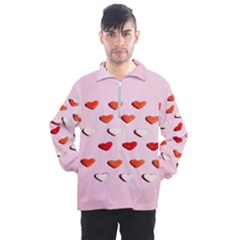 Lolly Candy  Valentine Day Men s Half Zip Pullover by artworkshop