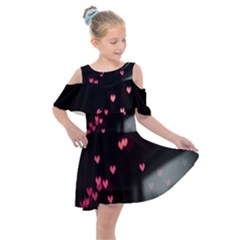 Love Valentine s Day Kids  Shoulder Cutout Chiffon Dress by artworkshop