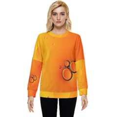 Wallpaper Liquid Bubbles Macro Orange Bright Hidden Pocket Sweatshirt by artworkshop