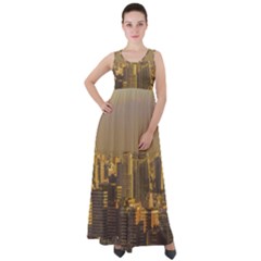 Buenos Aires City Aerial View002 Empire Waist Velour Maxi Dress by dflcprintsclothing