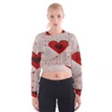 Valentine Day Heart Love Logo Cropped Sweatshirt View1