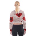 Valentine Day Heart Love Logo Cropped Sweatshirt View2