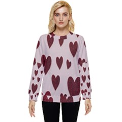 Valentine Day Heart Love Pattern Hidden Pocket Sweatshirt by artworkshop