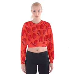 Valentine Day Heart Pattern  Cropped Sweatshirt by artworkshop