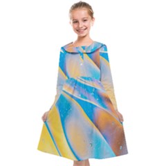 Water And Sunflower Oil Kids  Midi Sailor Dress by artworkshop