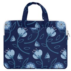 Flower Macbook Pro 13  Double Pocket Laptop Bag by zappwaits